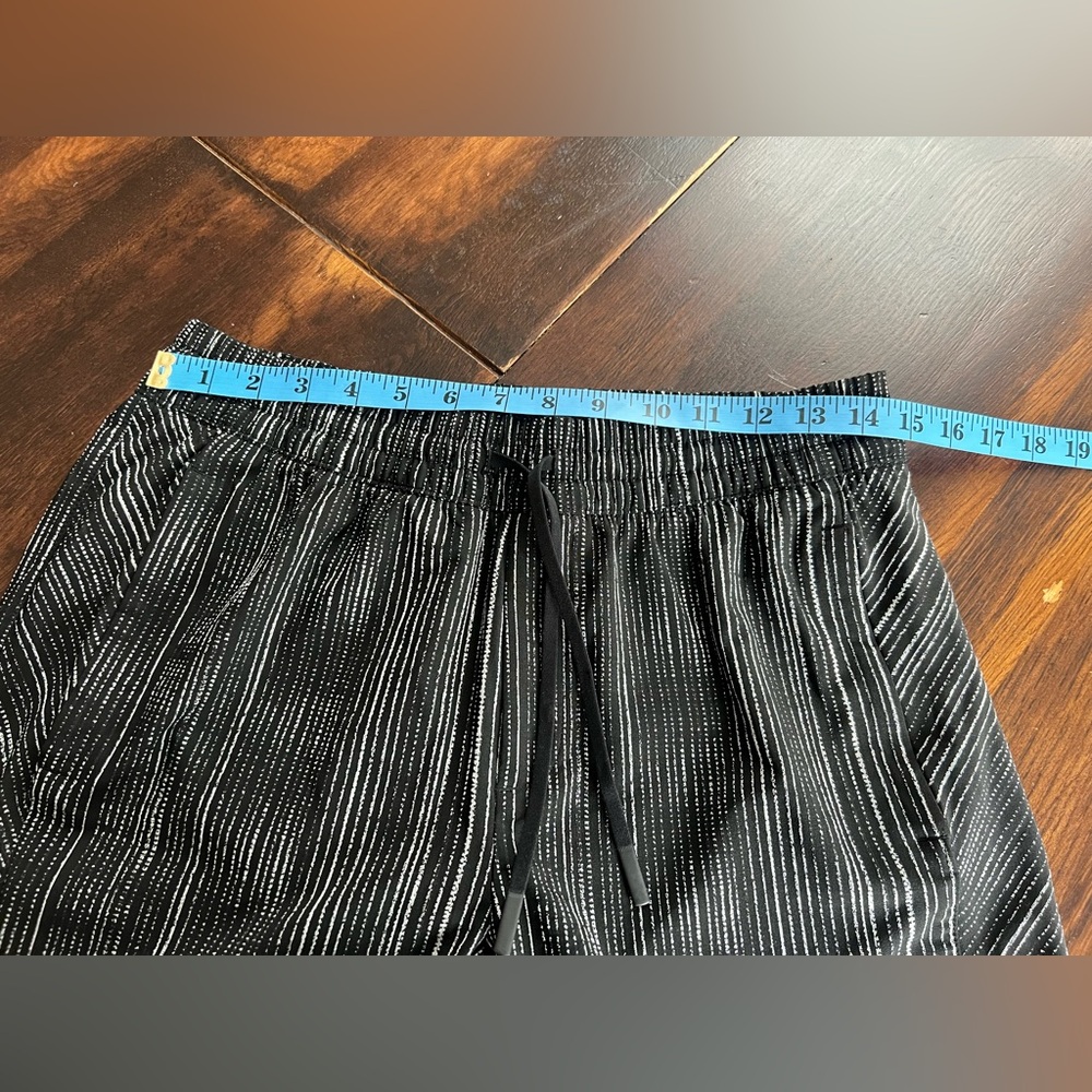 Athleta Arrival Pants Women’s 8 Black Amara Stripe 586939 Pull On Travel Pull On - Picture 10 of 12